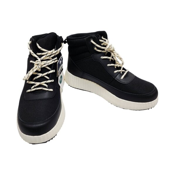 Universal Thread Womens Black HighTop Sneakers Boots 9 Canvas Upper Sole Lace-Up - Picture 4 of 10